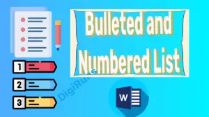 Bulleted and Numbered List in Word