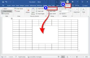 Merging cells in a table in MS Word