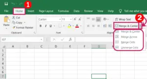Merge and Unmerge Cells in Excel