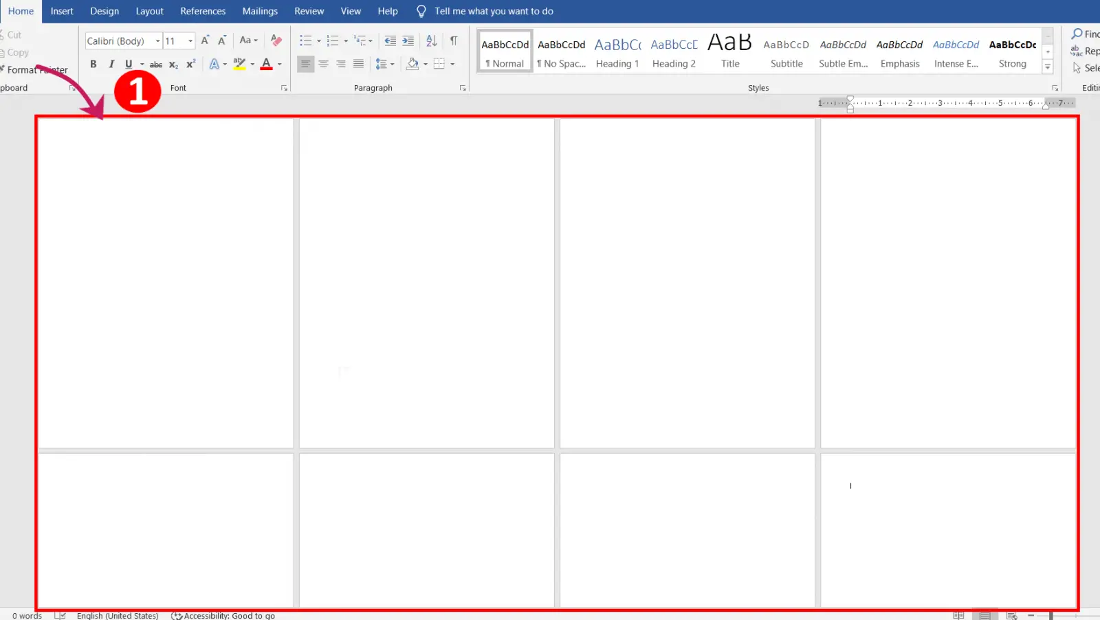 Add or Insert 8 or more page or setting portrait and landscape pages in word