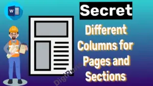 Mixed columns for different pages and sections