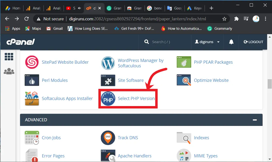 How to Select the Latest PHP Version in cPanel -WordPress