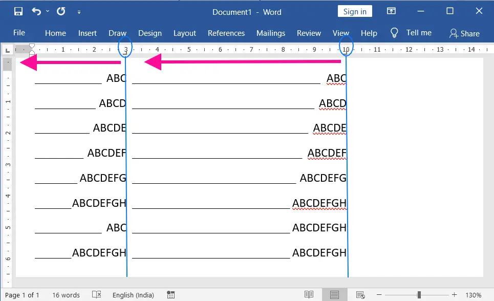2 Ways to Set and Use Tab Stops in MS Word - 2022 4
