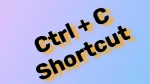 Control C shortcut