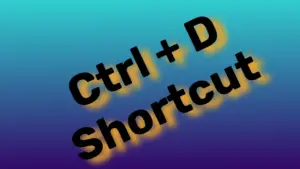 Control D shortcut
