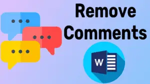 Remove Comments in word