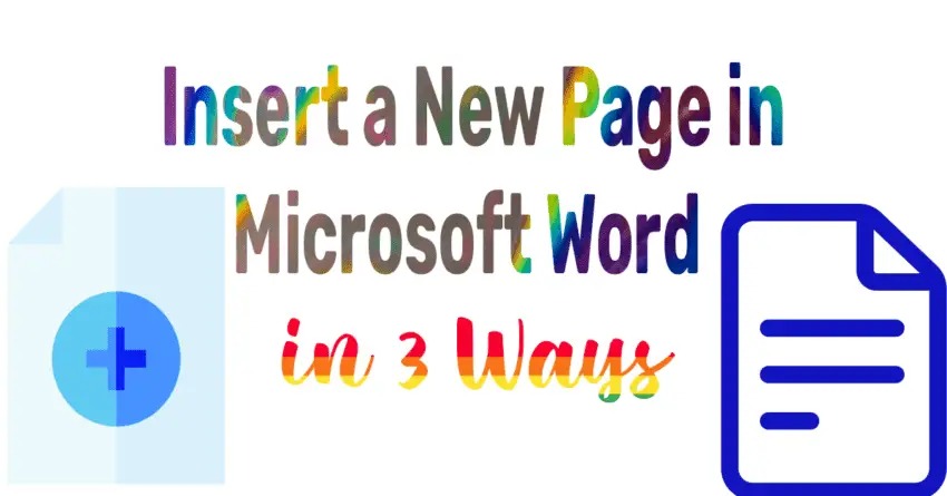 How to add a new page in Microsoft Word