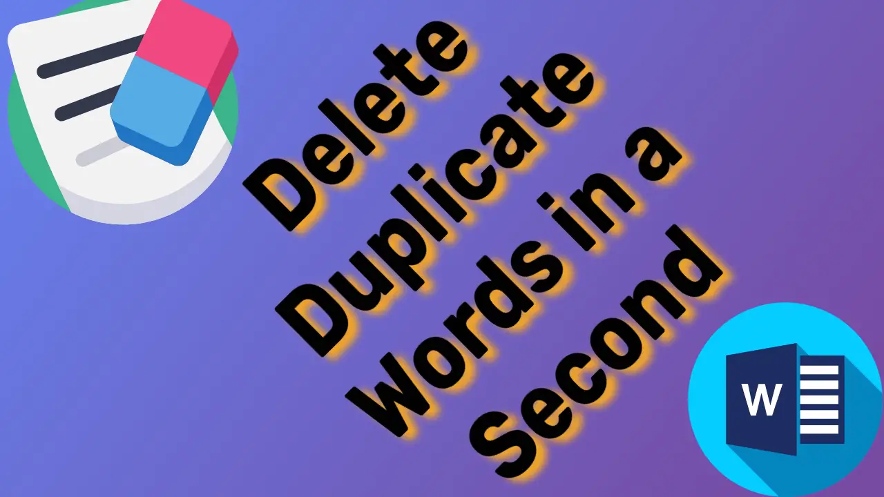 Remove duplicate words in a second
